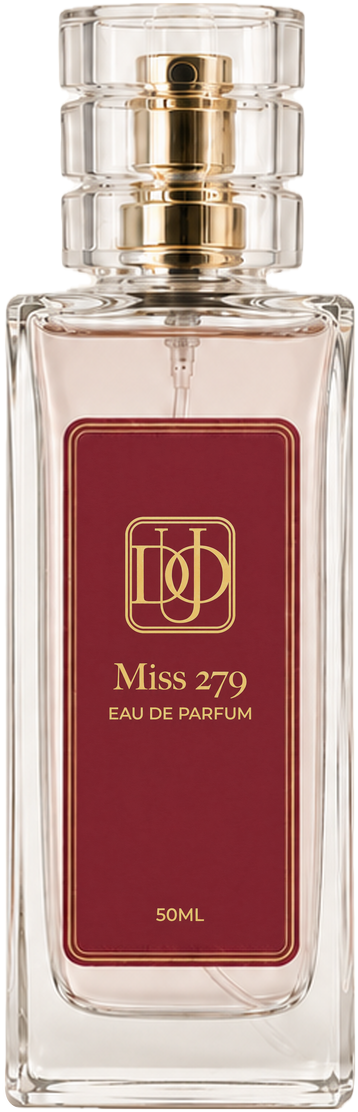 Alegria — frasco do perfume Miss 279, sem fundo e sem sombra.